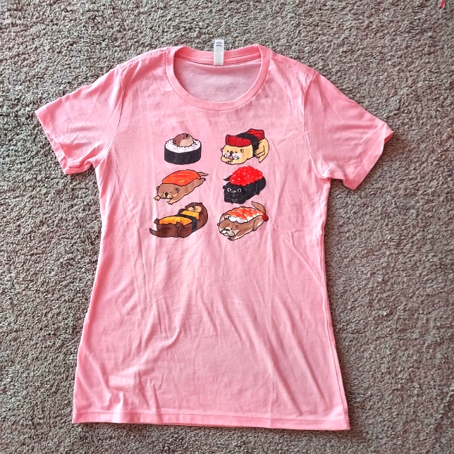 Sushi Otters Graphic Tee Small
